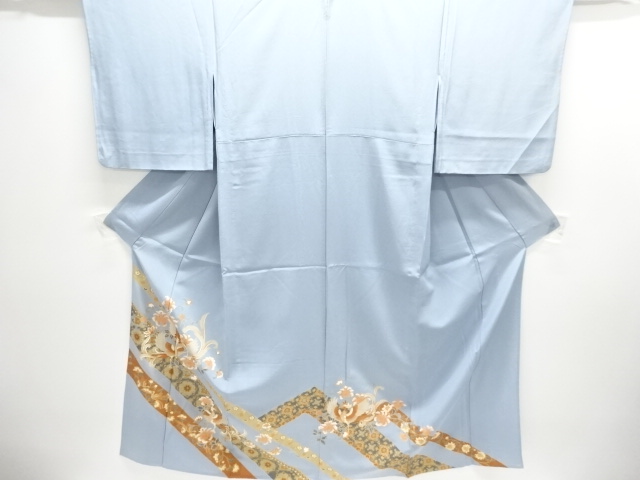 鳳凰に唐草模様刺繍一つ紋単衣色留袖